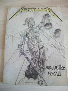 ◆ バンドスコア メタリカ メタル・ジャスティス METALLICA ...AND JUSTICE FOR ALL TAB譜 1992年 ◆ 