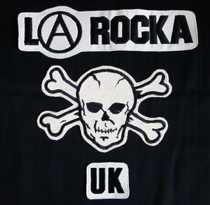 【即決】80年代 LA ROCKA! スカル UK ワッペン ビンテージ ラロッカ ドクロ 80s JOHNSONS ジョンソンズ ロカビリー