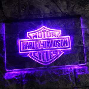 No.LE267 送料無料 ハーレーダビッドソン LED ネオン 看板HARLEY-DAVIDSON ランプ ライト 照明 インテリア ディスプレイ 雑貨 バイク 