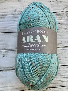 Sirdar Hayfield Bonus Aran Tweed Seaspray (665)400g840m☆アラン毛糸ツイード毛糸レーヨンウールアクリル極太毛糸