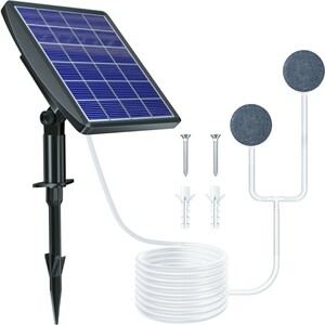 ソーラーエアレーション 太陽光発電 バッテリ 水槽 エアーポンプ