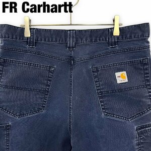 FR Carhartt w36 アメリカ古着　ワークパンツ ネイビーグレー　カーハート　メンズ