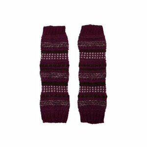 最終　秋冬　新品フェニックス　定価3,960円　アウトドア　 　レッグウォーマー　多色使いの立体的な柄編み
