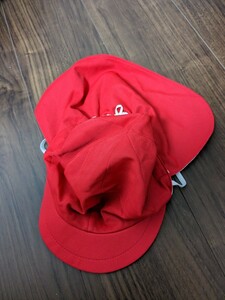 カラー帽子　赤色　レッド　ひかりのくに　日除け 幼稚園 保育園 赤白帽　外遊び帽子　