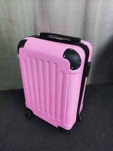 超軽量スーツケース TSAロック 機内持込み ファスナータイプ ダイヤル式　カラー：ピンク（STS-PK）