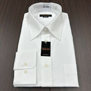 白無地ドレスシャツ42-84形態安定　綿高率　レギュラーカラー