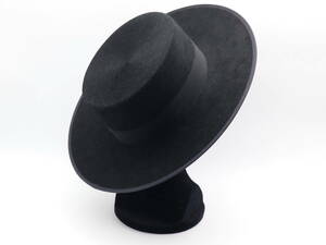 『送料無料』【フラメンコ用 最高級 スペイン製】FERNANDEZ ROCHE SEVILLA 57 サイズ コルドベス 帽子 ハット ブラック 黒 ウール 衣装小物