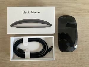 美品　アップル Apple Magic Mouse - ブラック（Multi-Touch対応） [MMMQ3J/A]