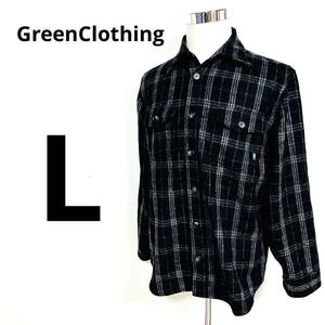 GreenClothing グリーンクロージング　メンズ　チェックシャツ　L