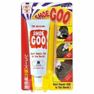 SHOEGOO シューグー 黒色タイプ 靴 修理 ソール かかと 補修 手入れ ゴム製品 100g 送料無料 (130)