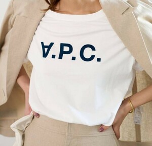 A.P.C 逆ロゴTシャツ 白色 サイズL タグ付き！