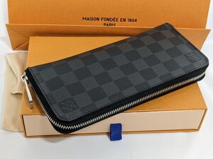 【新品同様】LOUISVUITTON ルイ・ヴィトン 長財布 ダミエグラフィット ジッピーヴェルティカル 1円スタート