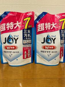 JOY ジョイ　W除菌　910ml 2袋　さわやか微香　食器用洗剤