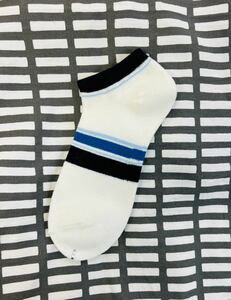 日本製　シルクウール　ショート靴下　ホワイト