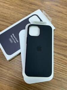 アイホン純正品 アップル iPhone 13 mini シリコーンケース ミッドナイト 黒