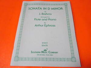 輸入楽譜　（フルート＆ピアノ）ブラームス　SONATA　IN　D　MINOR　　