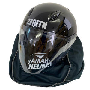 【美品】 YAMAHA ヤマハ ヘルメット ZENITH ゼニス YJ-5Ⅱ 黒系 ブラック系 Ｌサイズ　1986-100