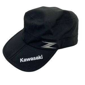 【美品】KAWASAKI カワサキ Z コンパクトワークキャップ 黒系 ブラック系　1628-K