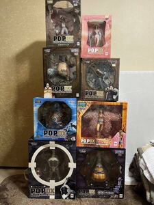 P.O.P ONE PIECE(ワンピース)フィギュア 王下七武海セット 黒ひげ旧バージョンのおまけ付き ドフラミンゴ少し難有り