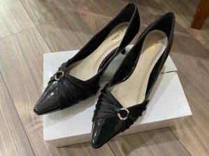 大人女性用ハイヒール靴　おしゃれ靴レディース黒　パンプス　24.5cm（23~２4の方向き）※ほぼ新品