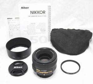 【新品級の超美品・メーカー保証書等完備】Nikon ニコン AF-S NIKKOR 50mm f/1.8 G