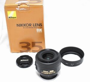 【美品・純正フード付き】Nikon ニコン DX AF-S NIKKOR 35mm f/1.8 G