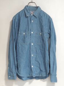 WORKERS ワーカーズ 岡山 日本製 シャンブレーシャツ S 30s ワークシャツ マチ 長袖シャツ 14 Sサイズ