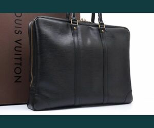 【極美品】ルイヴィトン Louis Vuitton エピ ポルトドキュマン ヴォワヤージュ ノワール ブラック ビジネスバッグ メンズ A173