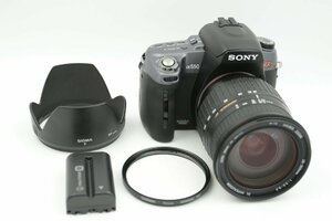 SONY ソニー a550 α550 DSLR-A550 ボディ+ AF 28-300mm f/ 3.5-6.3 ASPHERICAL IF DL レンズ デジタル 一眼レフ カメラ 純正 バッテリー付
