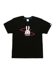 【Lサイズ】 CUNE キューン Tシャツ フラフープ うさぎ 黒 ブラック 品番:PHA069