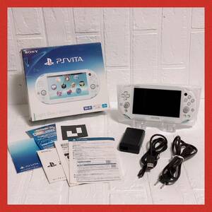 【動作確認済・美品】SONY PlayStation VITA 本体 ライトブルー ホワイト PCH-2000 ZA14 PS Vita FW3.74 外箱 ヴィータ Light Blue White