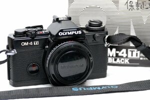 OLYMPUS オリンパス 最高峰 高級一眼レフカメラ OM-4Ti （黒）ボディ +（取説付） 希少な作動品 （腐食無し）