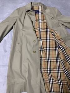 ビンテージ英国製BURBERRY バーバリー ステンカラーコート バルマカーンコート オリーブ トレンチコートXL