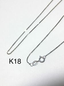 K18WG 18金　ホワイトゴールド ネックレス