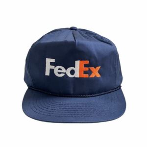 90s FedEx スナップバック ビンテージ ヴィンテージ 帽子 ハーレー トラッカーキャップ デッドストック ロゴ 企業 未使用 新品 US 古着
