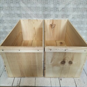 《受注生産A15》二箱セット りんご箱 ケース ボックス 収納 棚 多目的収納