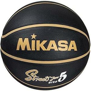 【単品】5号_ブラック/ゴールド ミカサ(MIKASA)バスケットボール 7号/6号/5号 ゴム 推奨内圧0.49~0.63(kgf/)