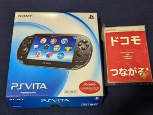 PlayStation Vita 3G/Wi-Fiモデル クリスタル・ブラック PCH-1100 AA01 美品 16GBメモリーカード付 SIM付