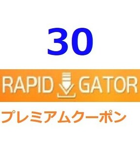 Rapidgator　プレミアム公式プレミアムクーポン 30日間　入金確認後1分～24時間以内発送