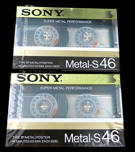 【レア】 ソニー SONY ヴィンテージ カセットテープ メタル Metal-S46 衝撃の未開封品 2本セット！！