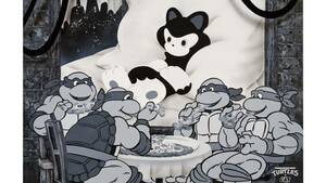 TIDE × Teenage Mutant Ninja Turtlesコラボレーションポスター「OWNERS」シルクスクリーン on ジークレープリント 作品 Kyne タイド 