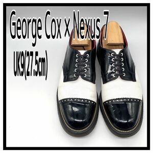 George Cox (ジョージコックス) × Nexus 7（ネクサスセブン) オックスフォードシューズ レースアップ エナメル レザー UK9 27.5cm 革靴 