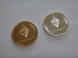 仮想通貨 ethereum イーサリアム レプリカ金貨・銀貨 記念メダル アルトコイン ２種セット