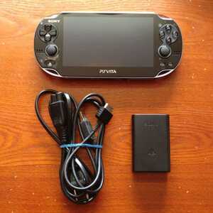 ほぼ未使用～美品 FW3.57 PSVita 本体 PCH-1100 クリスタル ブラック PlayStation Vita 1000