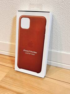 iPhone11ProMax　leather case 純正レザーケース　サドルブラウン