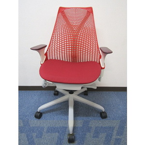 【送料無料】ハーマンミラー セイルチェア レッド【中古】ホワイトフレーム Herman Miller SAYL Chair