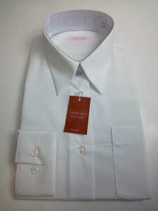 スクールシャツ 女子長袖 160cm Mサイズ 形態安定 白無地 レギュラーカラー 新品 MA4100