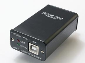 ●　USBから“デジタルのまま”光デジタル端子に変換 USB DDC「GoVibe Xvert」　● 