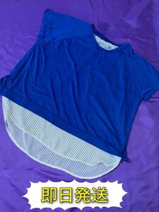 青半袖Tシャツ (^^)レディース大きめサイズ