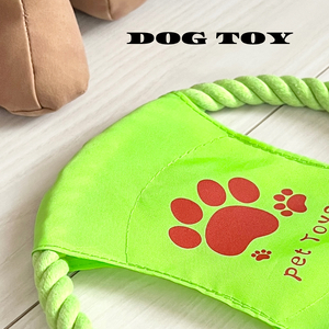 pet dog toy　犬用おもちゃ　ロープフリスビー　肉球　フライングディスク　投げて遊ぶおもちゃ